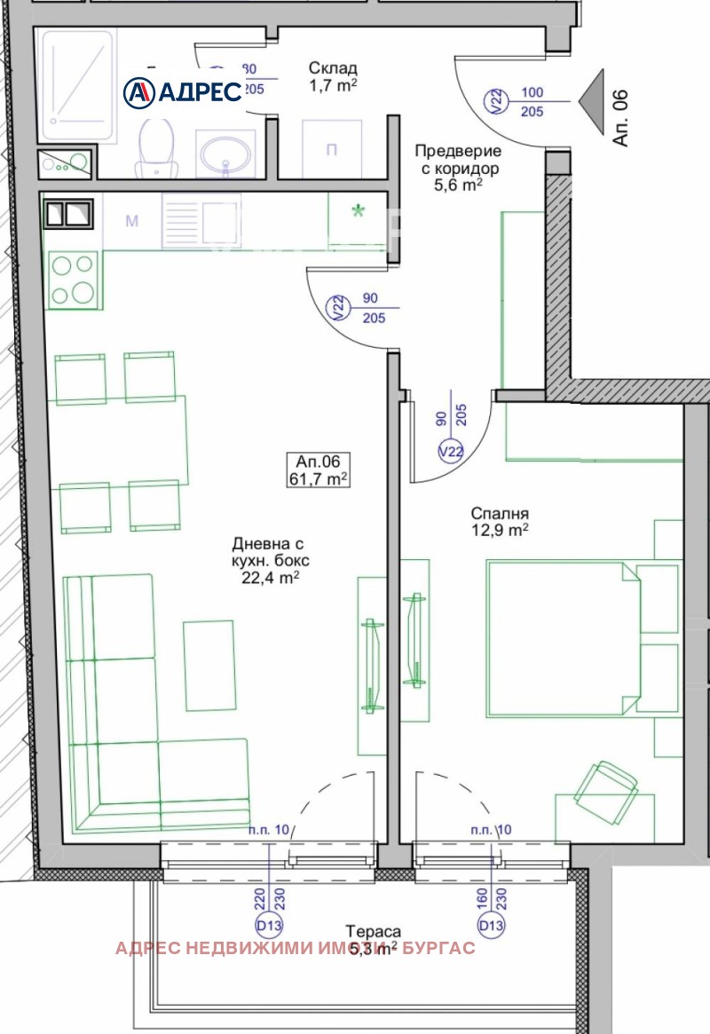 Satılık  1 yatak odası bölge Burgaz , Pomorie , 68 metrekare | 72646753 - görüntü [4]