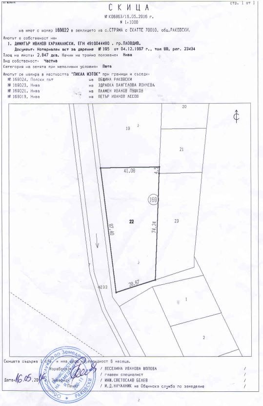 Zu verkaufen  Land region Plowdiw , Skutare , 2847 dka | 74656461