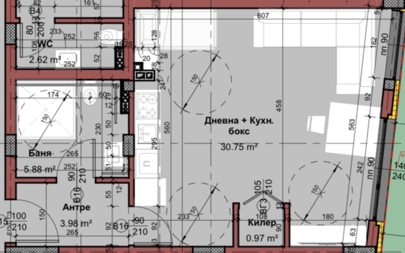 Продава 1-СТАЕН в град Варна, Изгрев - 52 кв.м / 89 622 € » 175 285.40 лв., РЕМАКС ПАРТНЪРС
