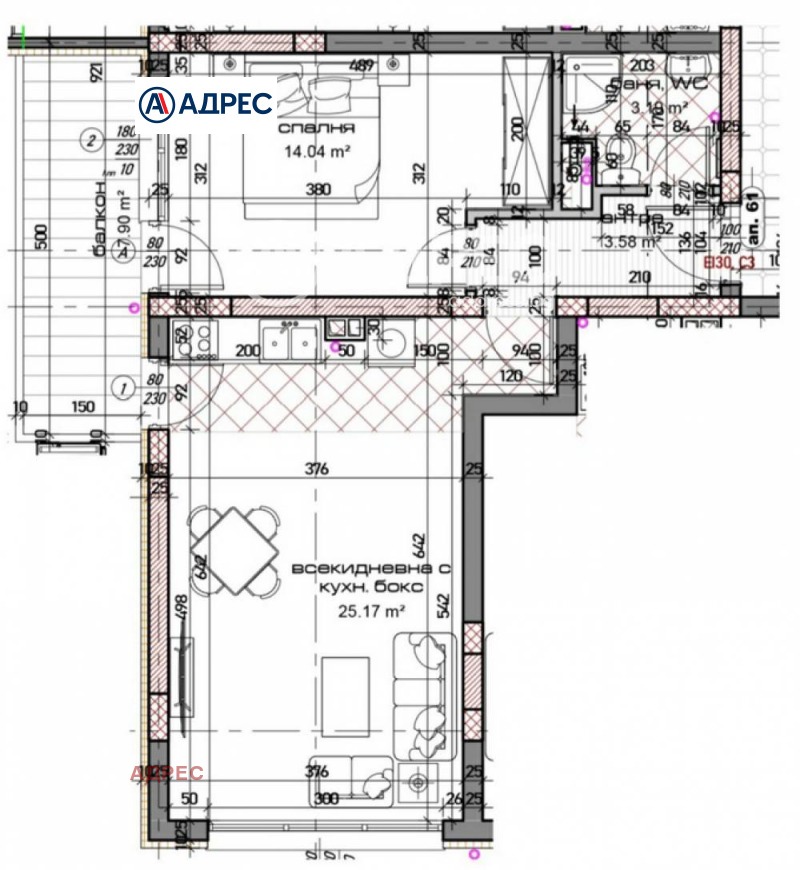 Zu verkaufen  1 Schlafzimmer Warna , Mladost 1 , 78 qm | 49217010