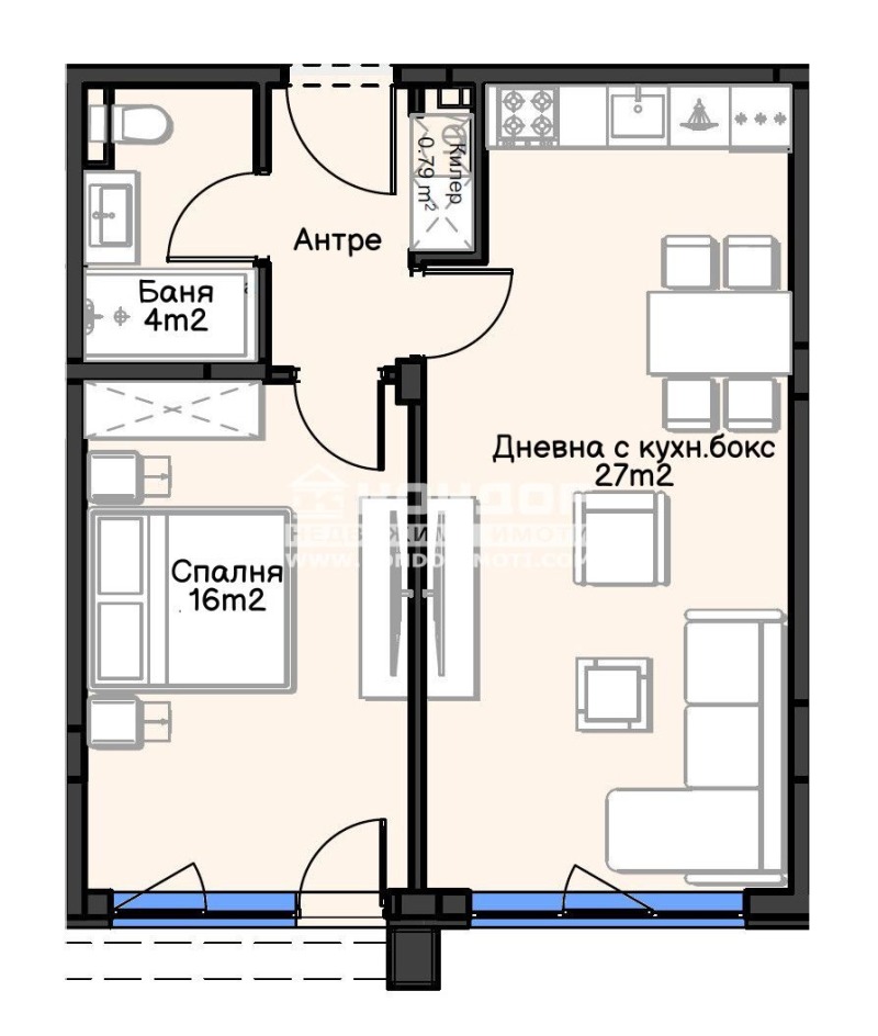 Продава 2-СТАЕН, гр. Пловдив, Остромила, снимка 2 - Апартаменти - 52934576