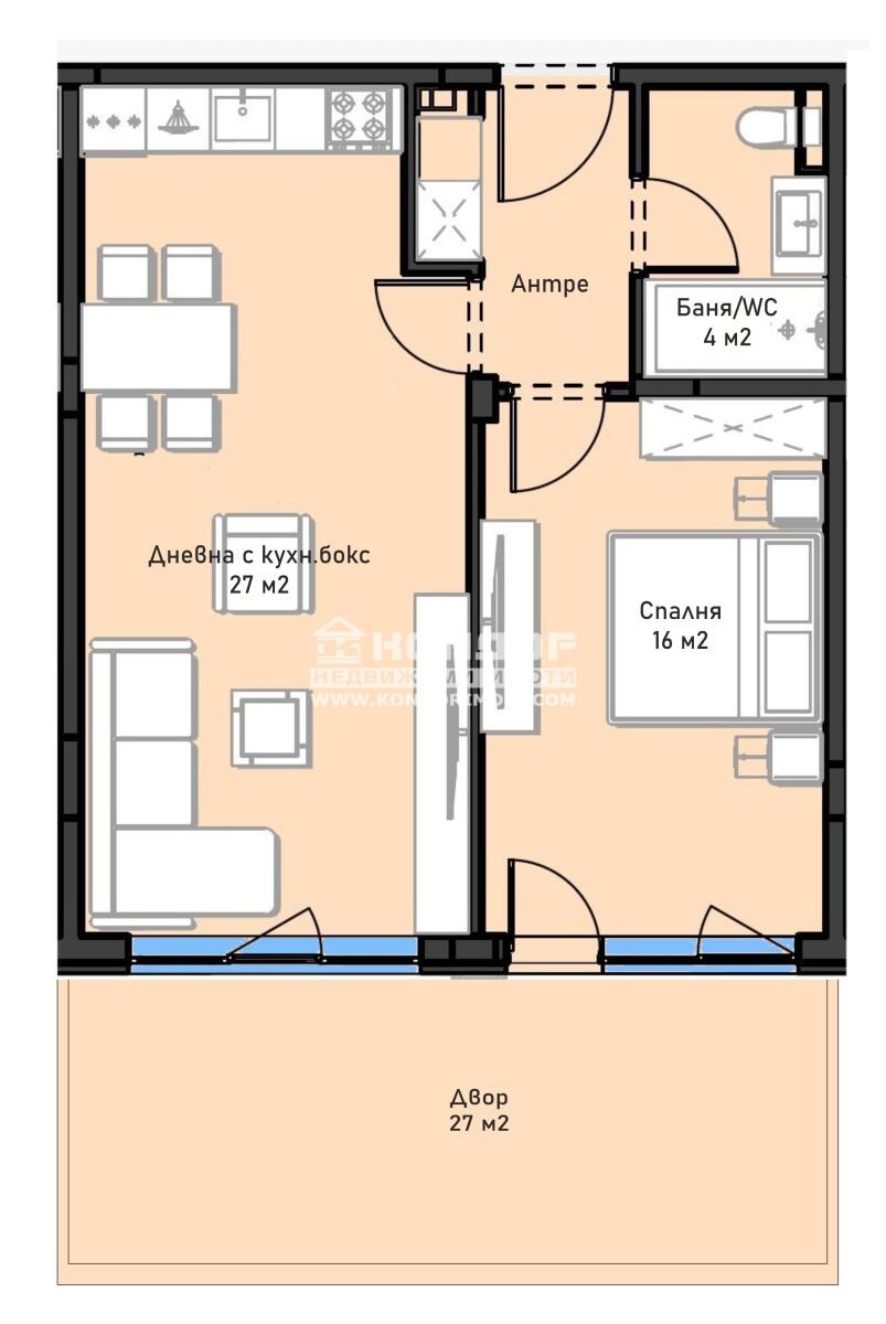 Продава 2-СТАЕН, гр. Пловдив, Остромила, снимка 5 - Апартаменти - 52934576