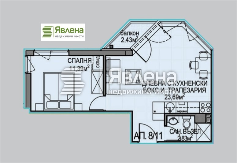 Продава 2-СТАЕН, гр. София, Обеля 2, снимка 3 - Апартаменти - 52729850