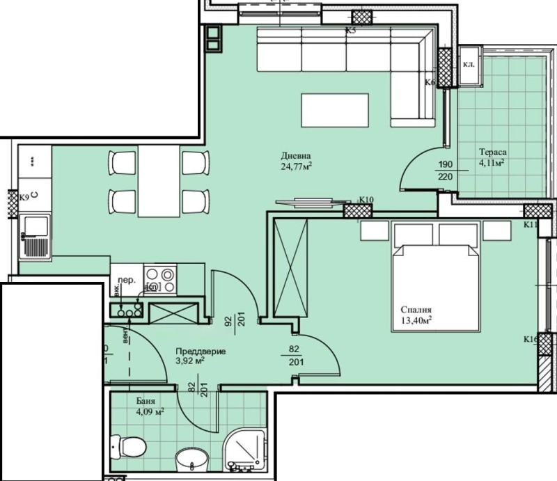 Te koop  1 slaapkamer Plovdiv , Proslav , 68 m² | 16236844