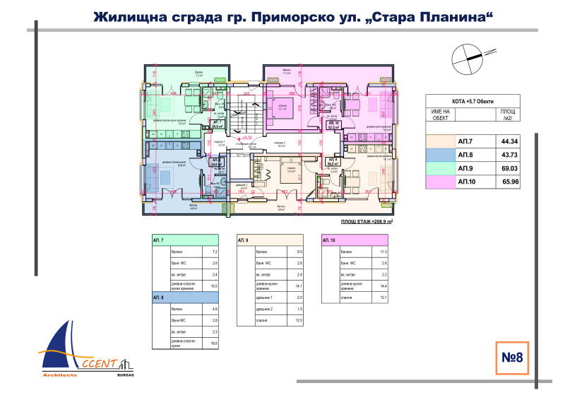 Продава  3-стаен област Бургас , гр. Приморско , 90 кв.м | 14000880 - изображение [9]