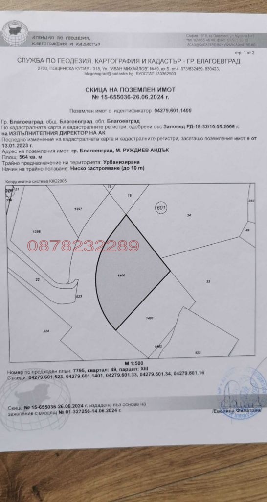 Продава ПАРЦЕЛ, гр. Благоевград, Запад, снимка 10 - Парцели - 52887233