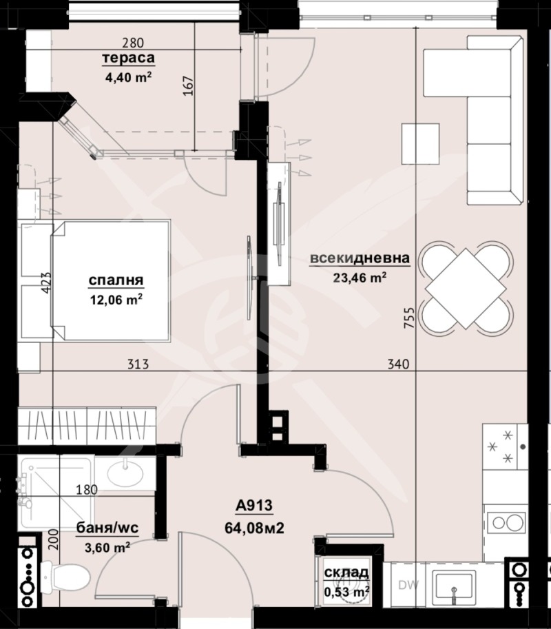 Продава 2-СТАЕН в град Бургас, Хоризонт - 64 кв.м / 90 000 € » 176 024.70 лв., ЕКС НВД БУРГАС ООД
