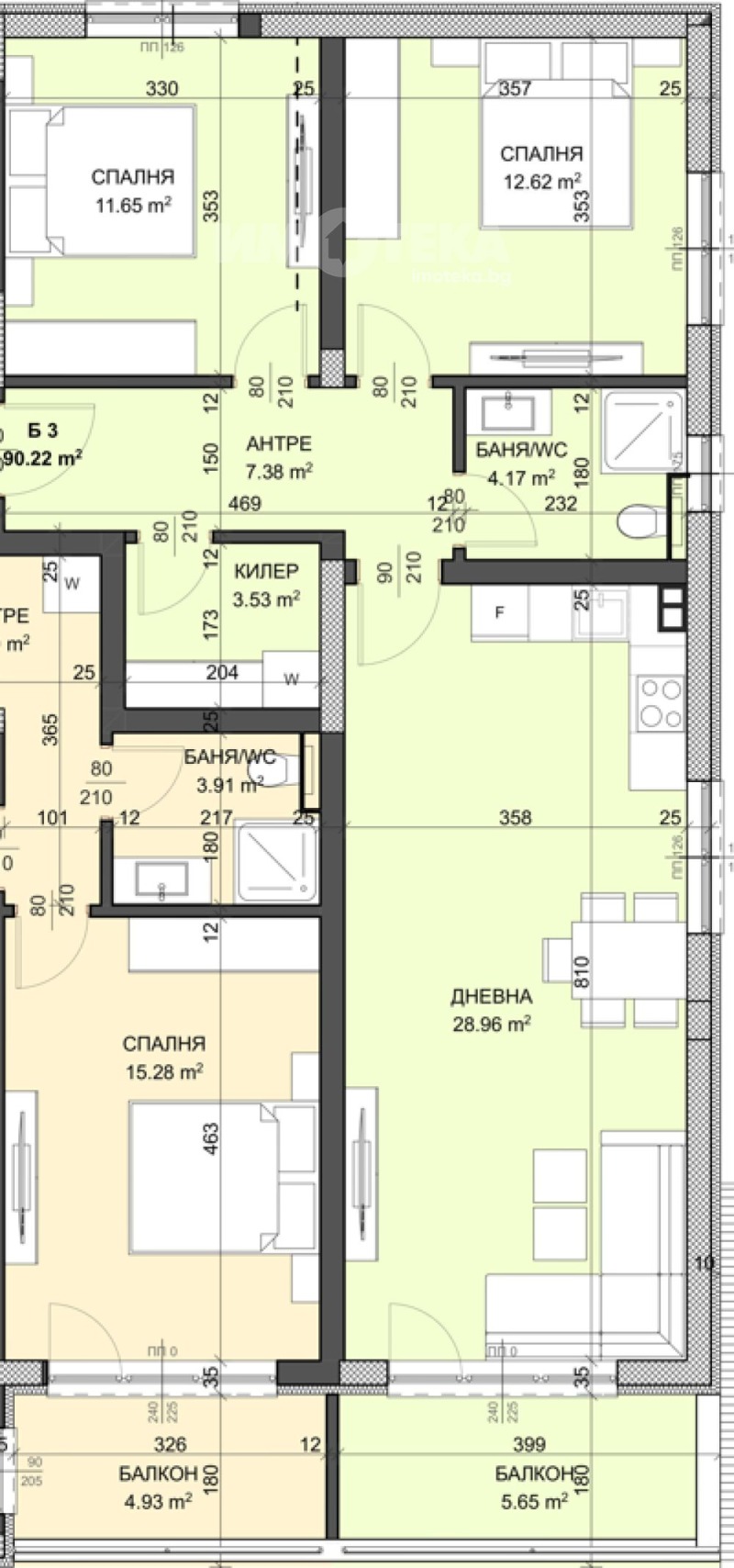 Till salu  2 sovrum Varna , Vinica , 102 kvm | 82076913 - bild [2]