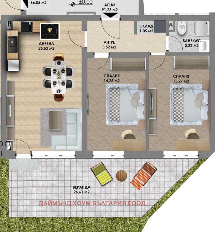 Продава 3-СТАЕН, гр. Пловдив, Христо Смирненски, снимка 2 - Aпартаменти - 48218477