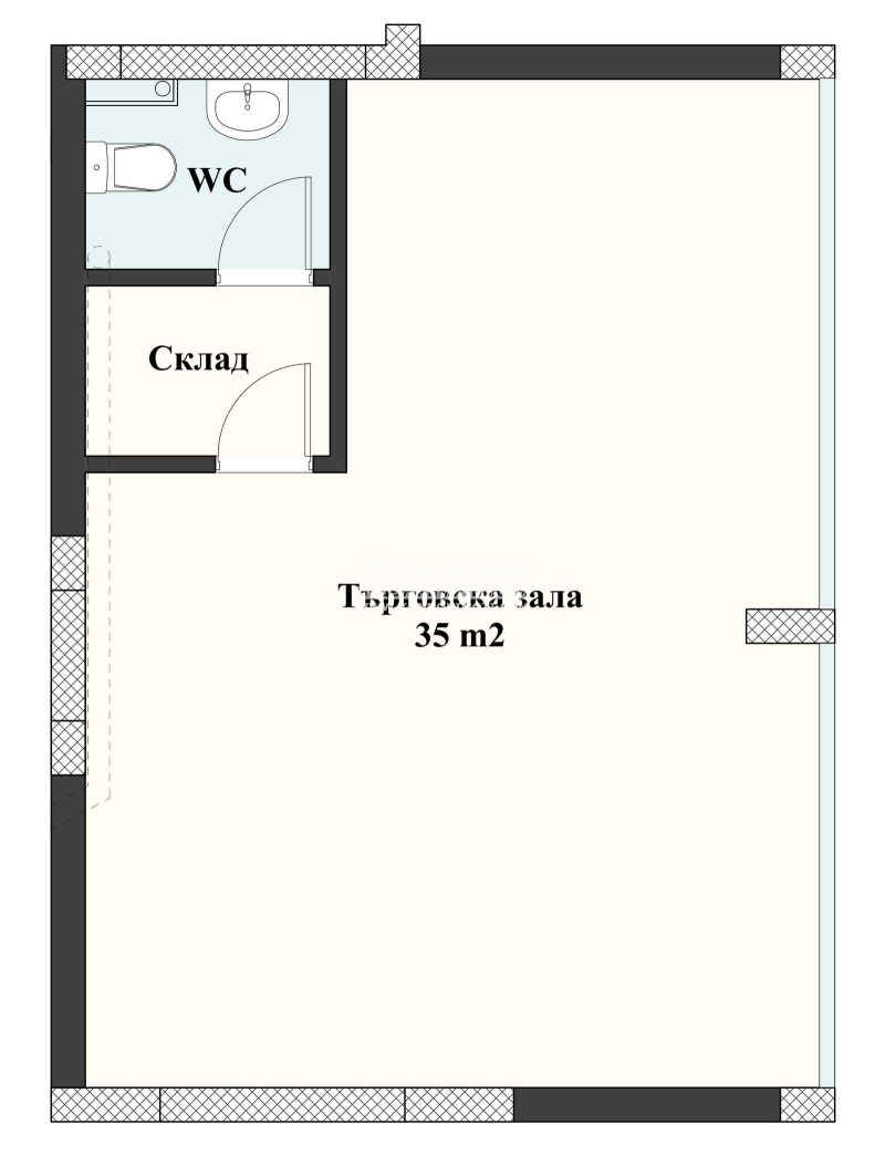 Продава  Магазин град Пловдив , Христо Смирненски , 54 кв.м | 85445937 - изображение [2]