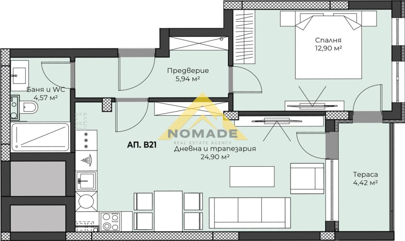 Продава 2-СТАЕН, гр. Пловдив, Христо Смирненски, снимка 3 - Aпартаменти - 48751128