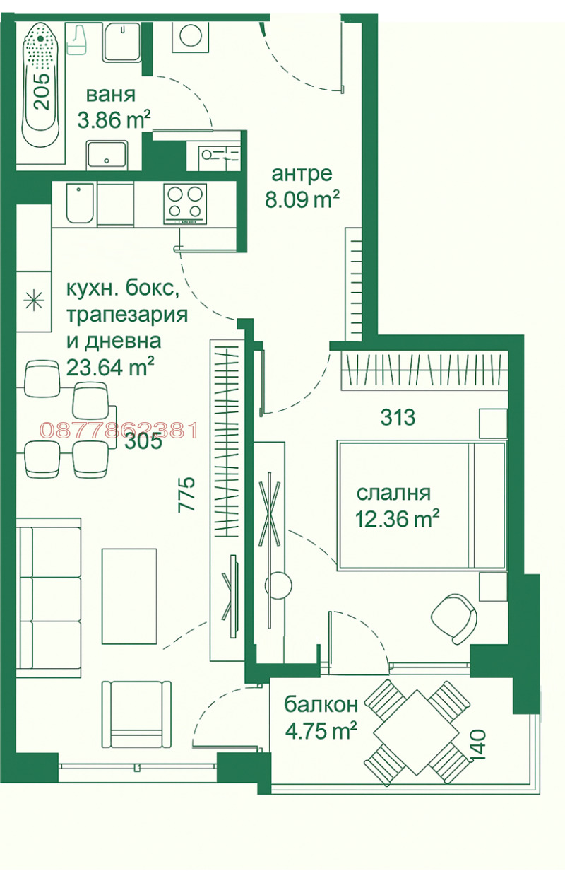 Продава  2-стаен град София , Малинова долина , 71 кв.м | 77231052 - изображение [10]