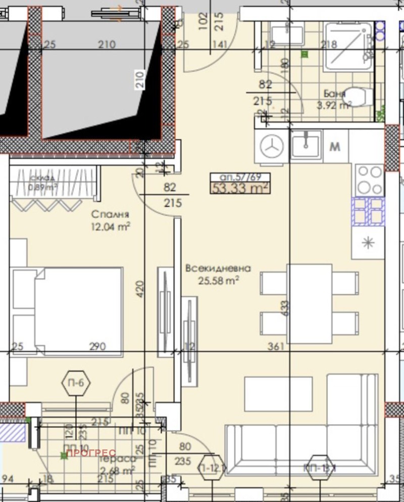 Na prodej  1 ložnice Plovdiv , Trakija , 63 m2 | 94552769 - obraz [5]