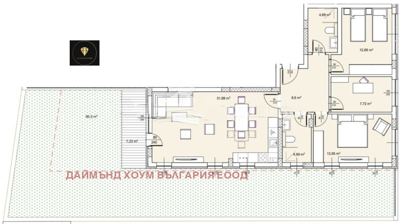 Продава 3-СТАЕН, гр. Пловдив, Беломорски, снимка 2 - Aпартаменти - 47257223