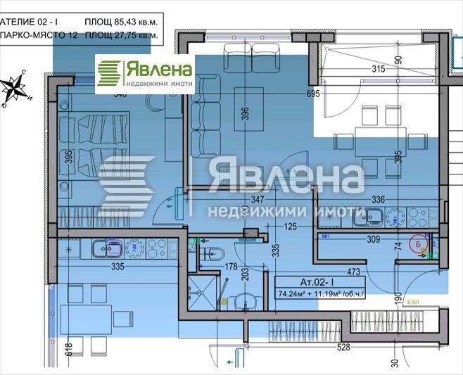 Προς πώληση  1 υπνοδωμάτιο Σοφηια , Δραγαλεβτση , 86 τ.μ | 45255718 - εικόνα [11]