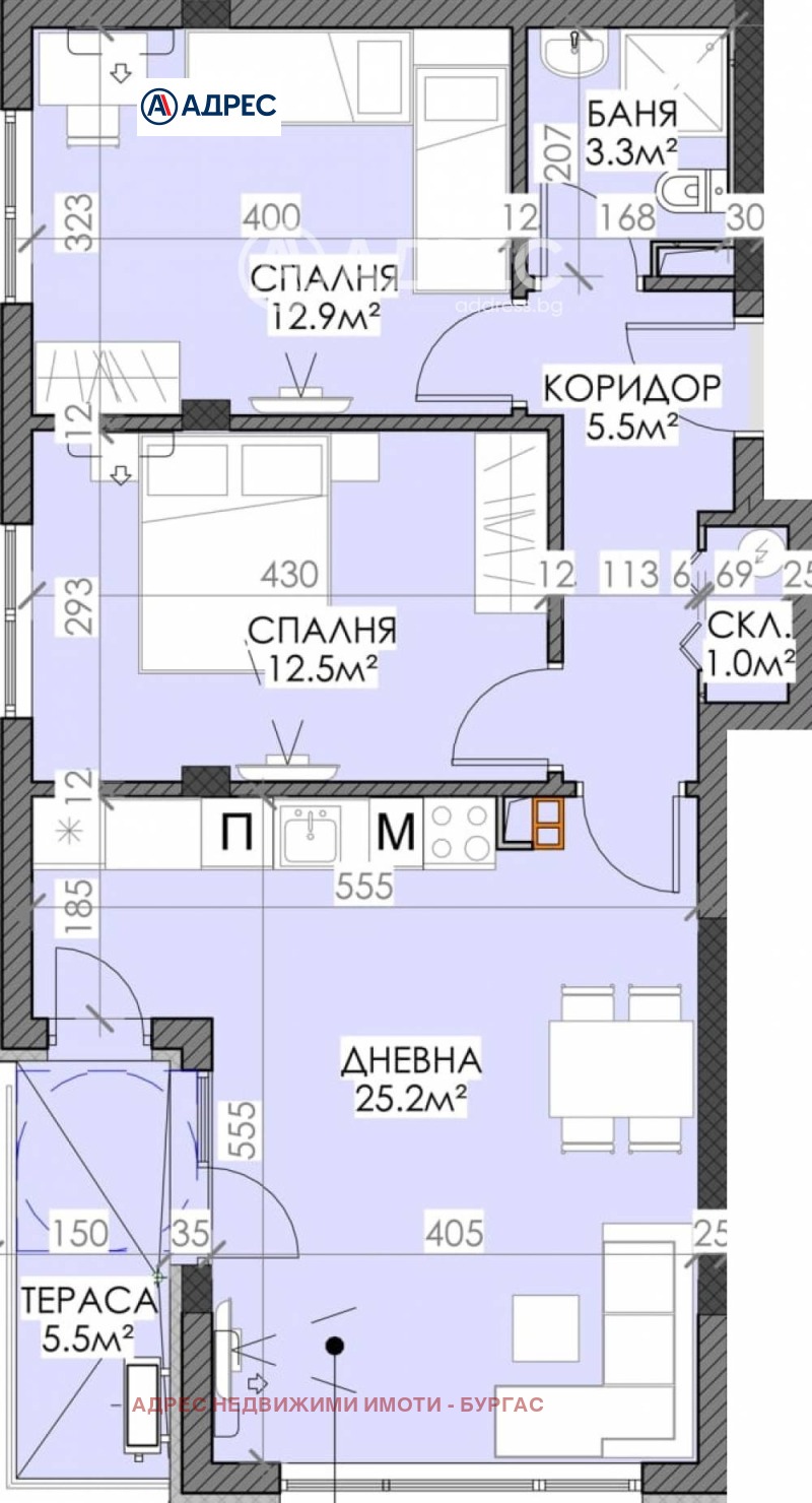 Продава 3-СТАЕН, гр. Бургас, Сарафово, снимка 3 - Aпартаменти - 49492977