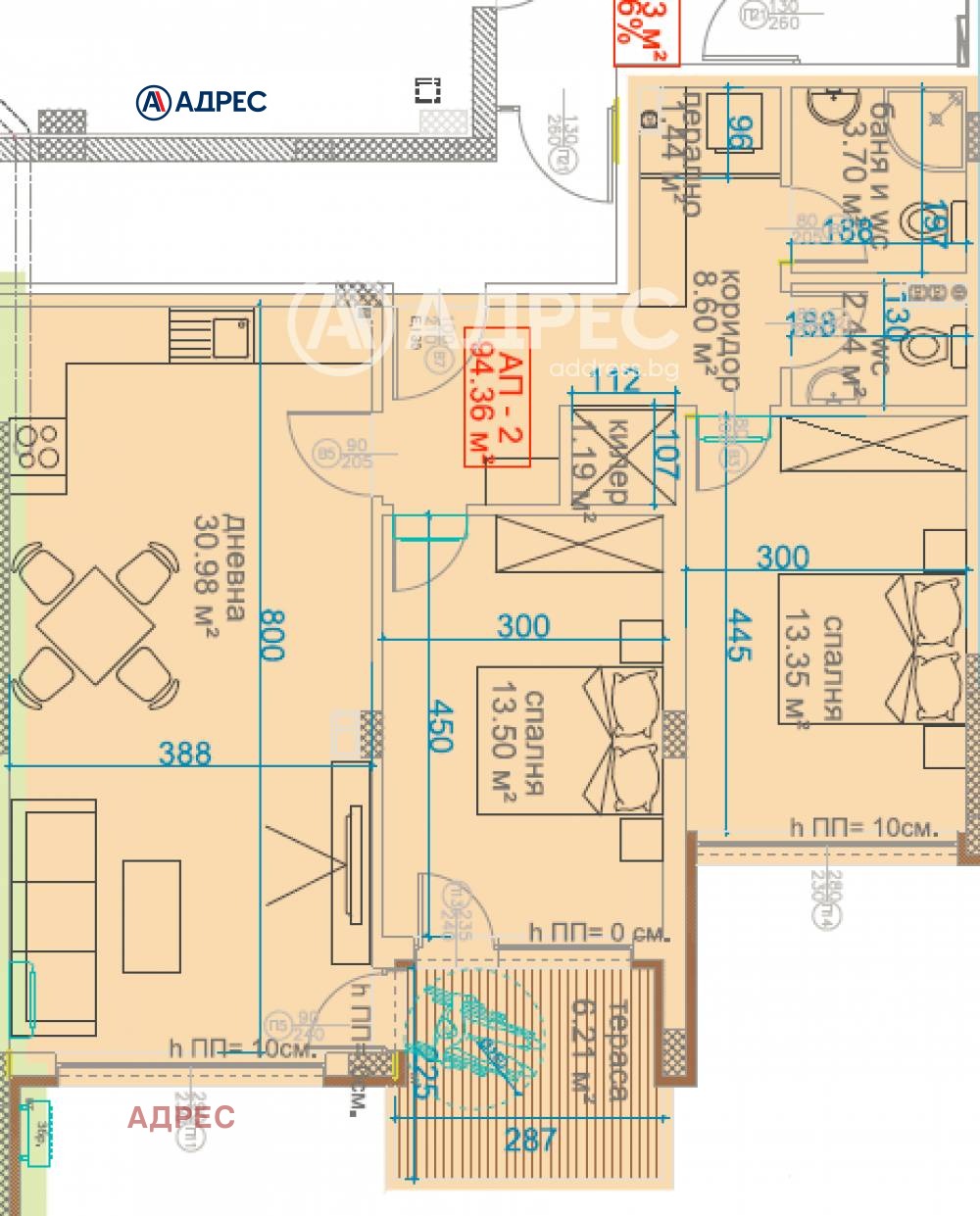 Продава 3-СТАЕН, гр. Варна, Виница, снимка 2 - Апартаменти - 53783247