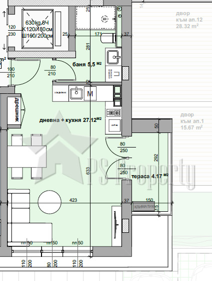 De vânzare  Studio Stara Zagora , Studentsco gradcie , 59 mp | 38598269 - imagine [2]