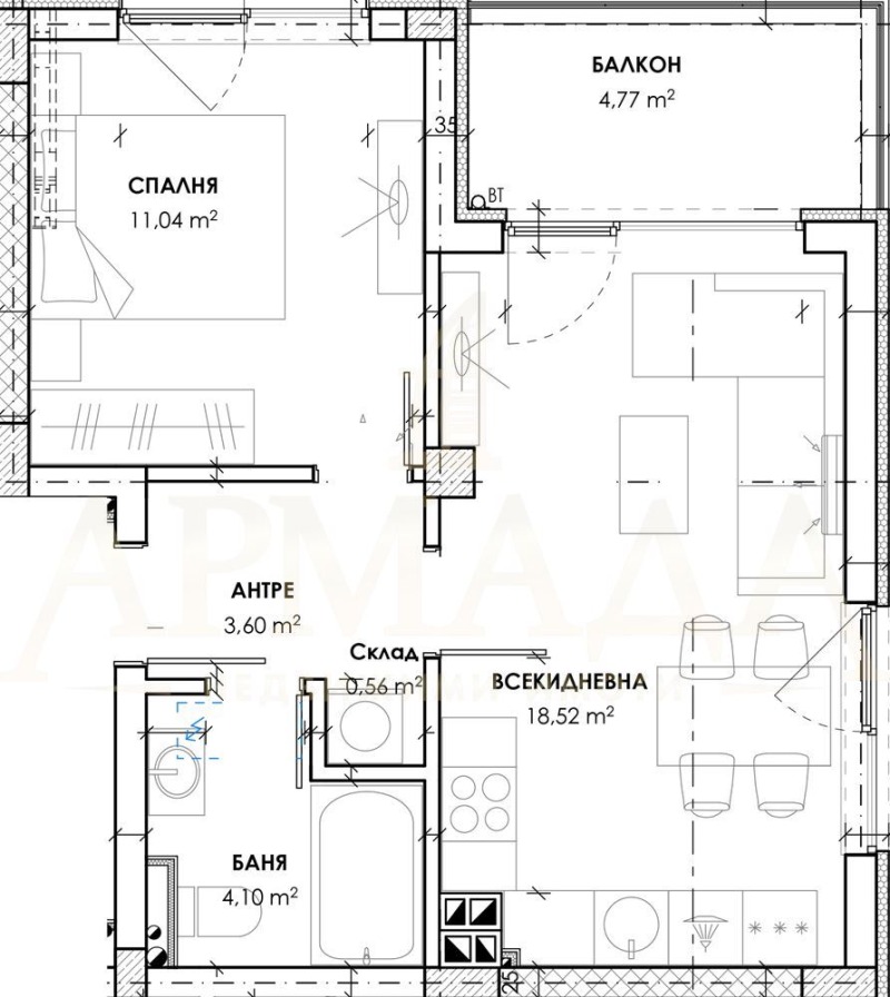 Продава  2-стаен град Пловдив , Южен , 67 кв.м | 32282214 - изображение [2]