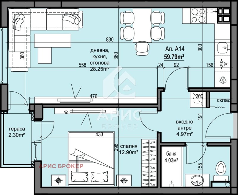 Na prodej  1 ložnice Plovdiv , Christo Smirnenski , 69 m2 | 23584918 - obraz [9]