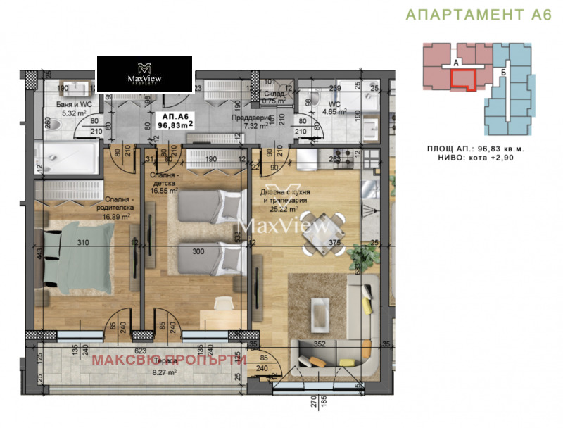 Продава 3-СТАЕН, гр. София, в.з.Малинова долина, снимка 1 - Aпартаменти - 47833715