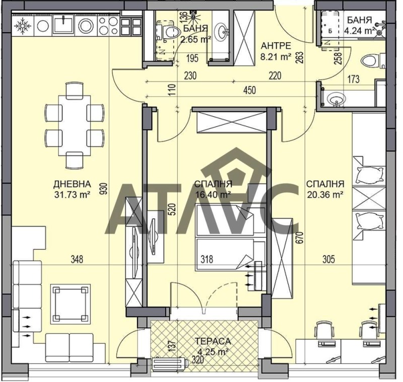 Продава 3-СТАЕН в град Пловдив, Гагарин - 121 кв.м / 194 000 € » 379 431.02 лв., АТЛАС НЕДВИЖИМИ ИМОТИ