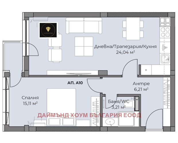 На продаж  1 спальня Пловдив , Христо Смирненски , 68 кв.м | 77461474 - зображення [2]