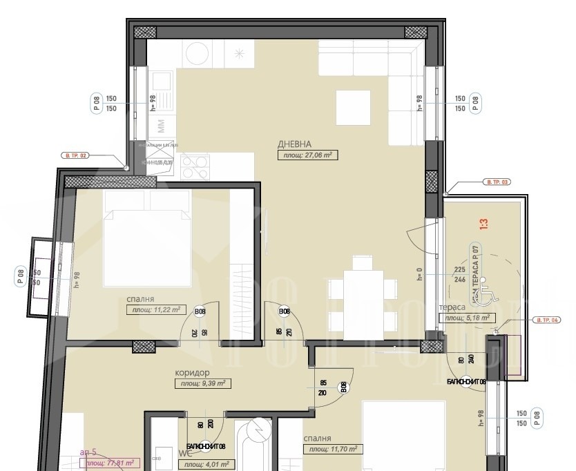 Продава 3-СТАЕН, гр. Стара Загора, Железник - център, снимка 2 - Апартаменти - 52285121