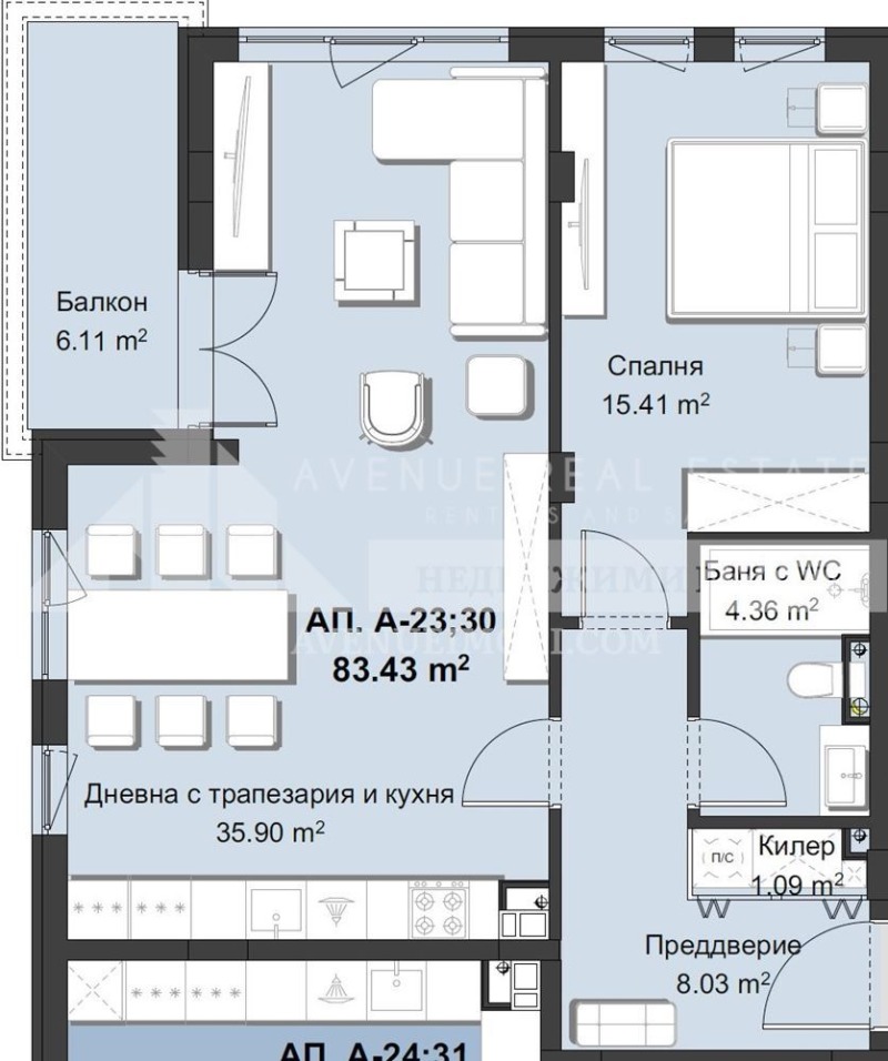 Na prodej  1 ložnice Plovdiv , Christo Smirnenski , 99 m2 | 32865586 - obraz [2]