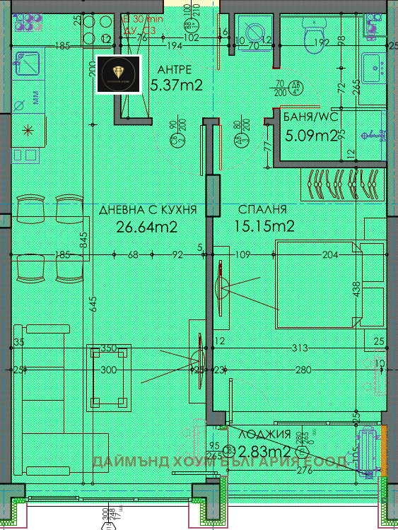 На продаж  1 спальня Пловдив , Тракия , 76 кв.м | 43179955 - зображення [2]