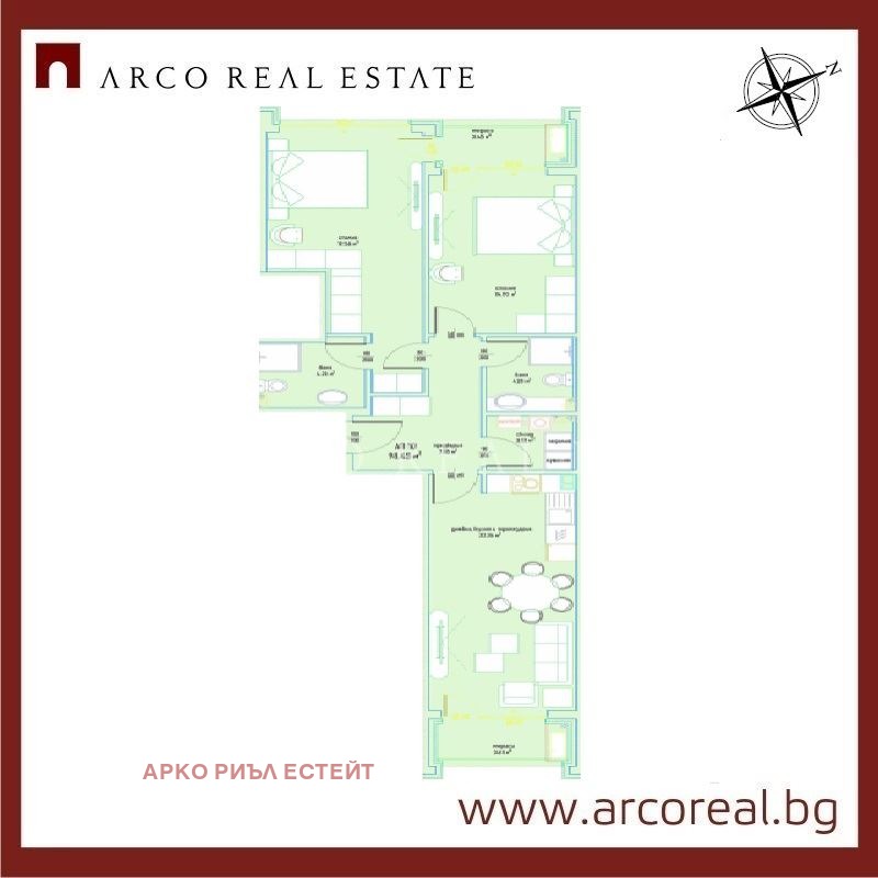En venta  2 dormitorios Sofia , Malinova dolina , 123 metros cuadrados | 50235090 - imagen [2]