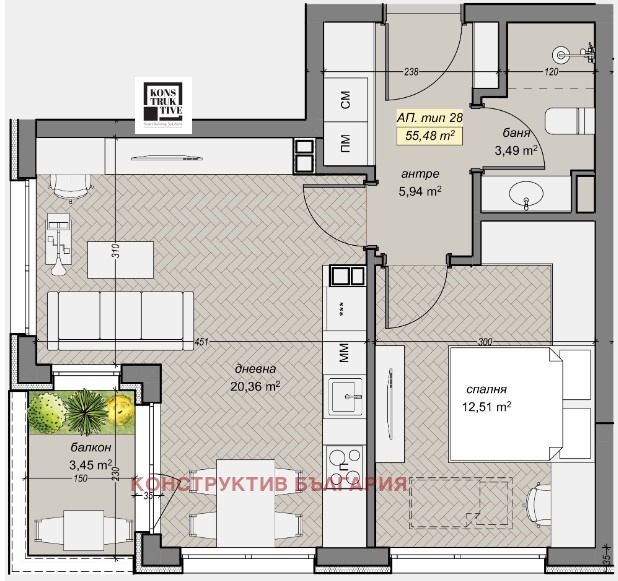 Продава 2-СТАЕН, гр. София, Левски Г, снимка 6 - Апартаменти - 53723918