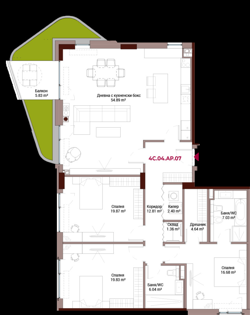 De vânzare  3 dormitoare Sofia , Lozeneț , 175 mp | 73877752 - imagine [2]