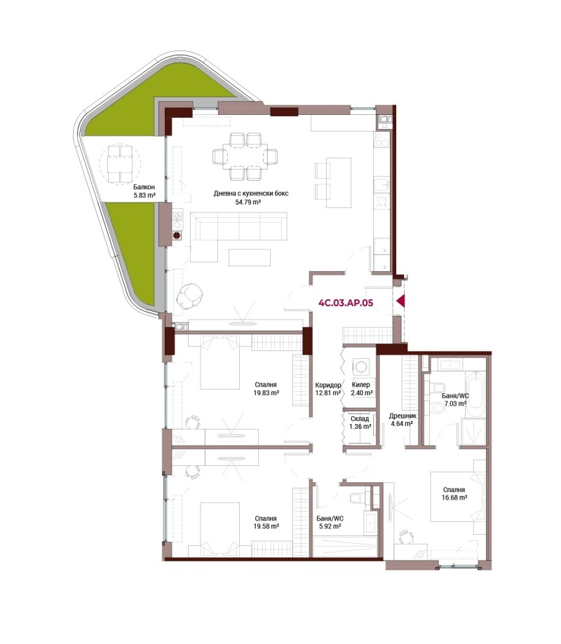 Satılık  3 yatak odası Sofia , Lozenec , 241 metrekare | 73877752 - görüntü [2]