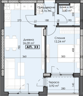 1 chambre Trakiya, Plovdiv