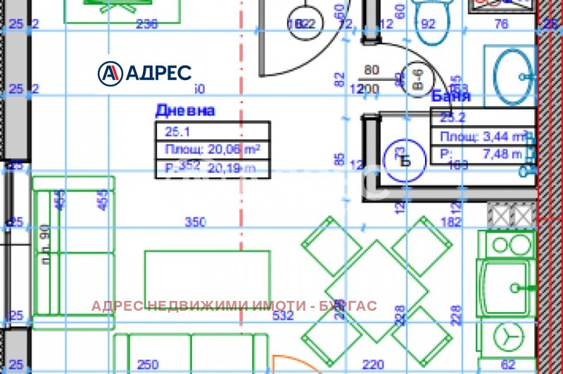 Продава 2-СТАЕН, гр. Бургас, област Бургас, снимка 1 - Aпартаменти - 47617449