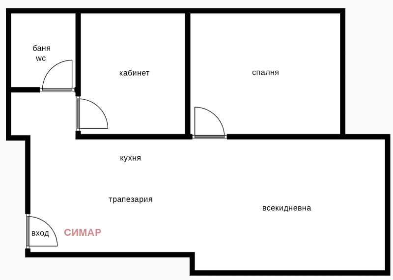 De vânzare  2 dormitoare Sofia , Țentâr , 67 mp | 49672672