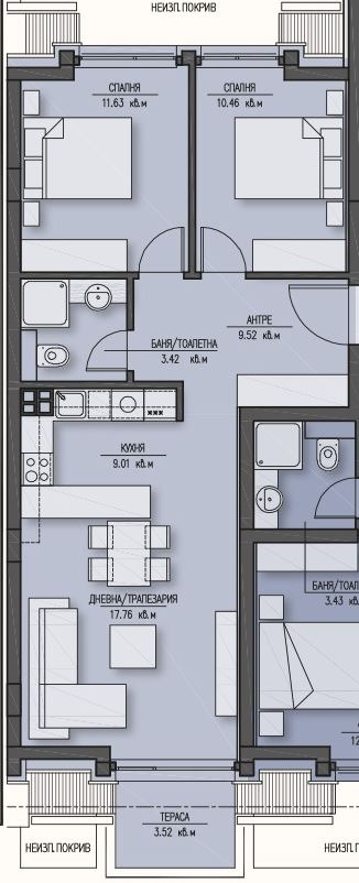 Eladó  2 hálószobás Sofia , Zona B-5 , 92 négyzetméter | 52297785 - kép [4]