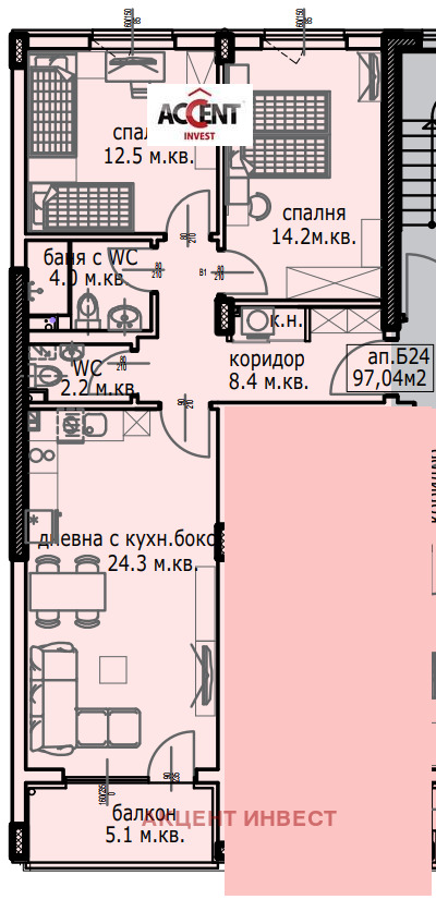 Продава  3-стаен град Варна , Кайсиева градина , 97 кв.м | 17415329 - изображение [3]