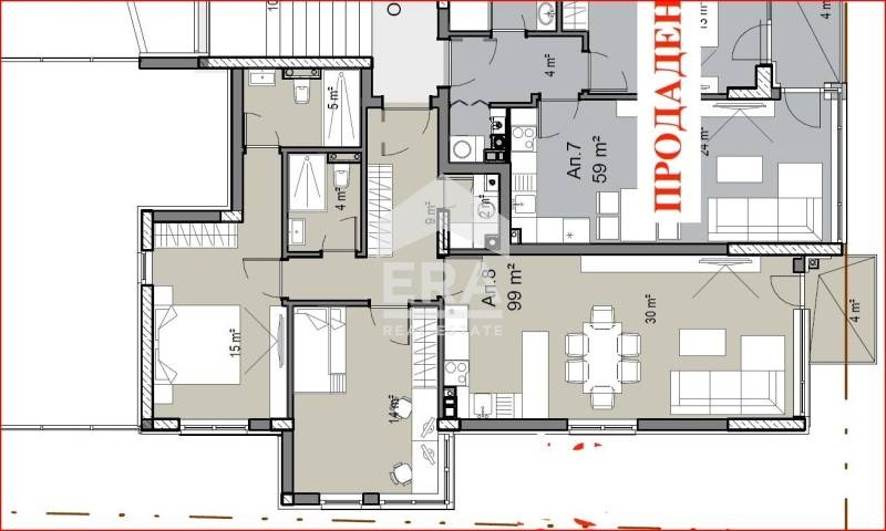 Продава 3-СТАЕН, гр. София, Витоша, снимка 5 - Апартаменти - 55049586