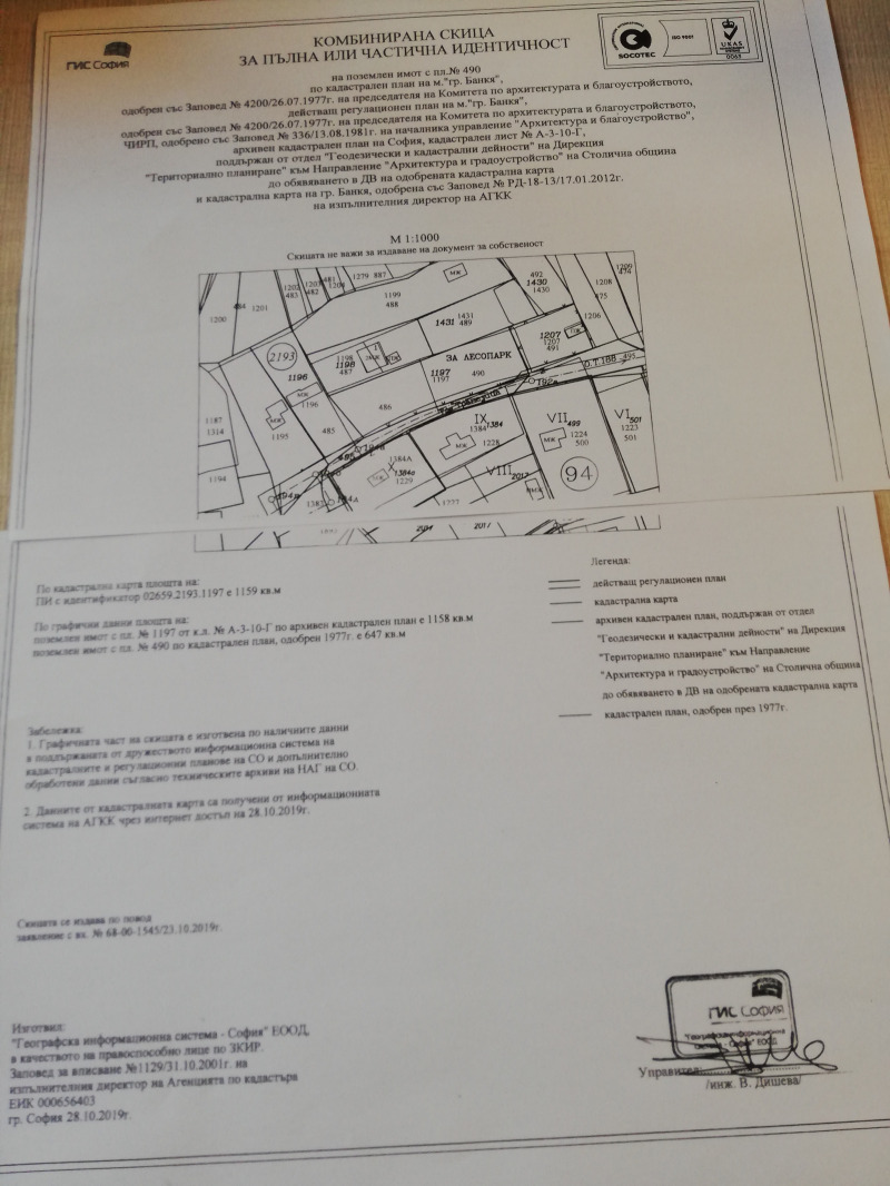 Продава ПАРЦЕЛ в град София, гр. Банкя - 2110 кв.м / 220 000 € » 430 282.60 лв., САГА 2023