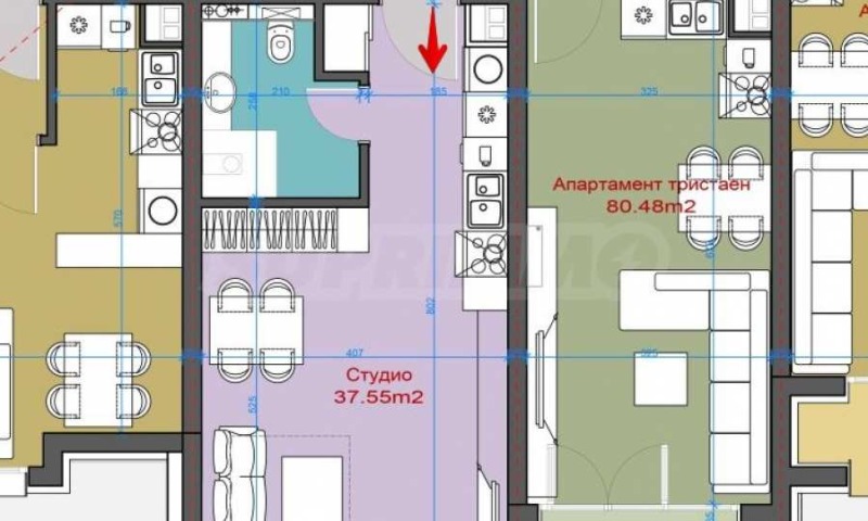 Продава  1-стаен област Благоевград , гр. Банско , 44 кв.м | 40769596 - изображение [2]