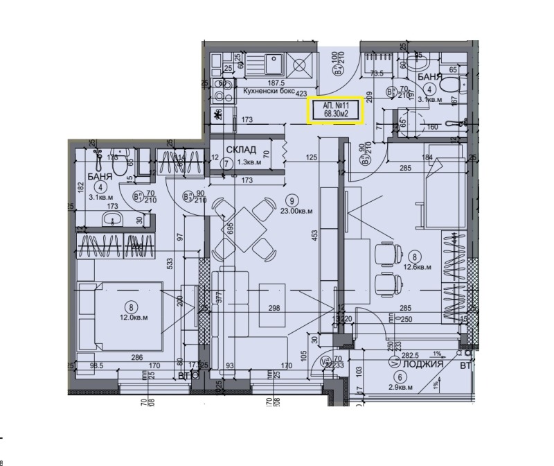 Продава 3-СТАЕН, гр. София, Бъкстон, снимка 3 - Aпартаменти - 49433249