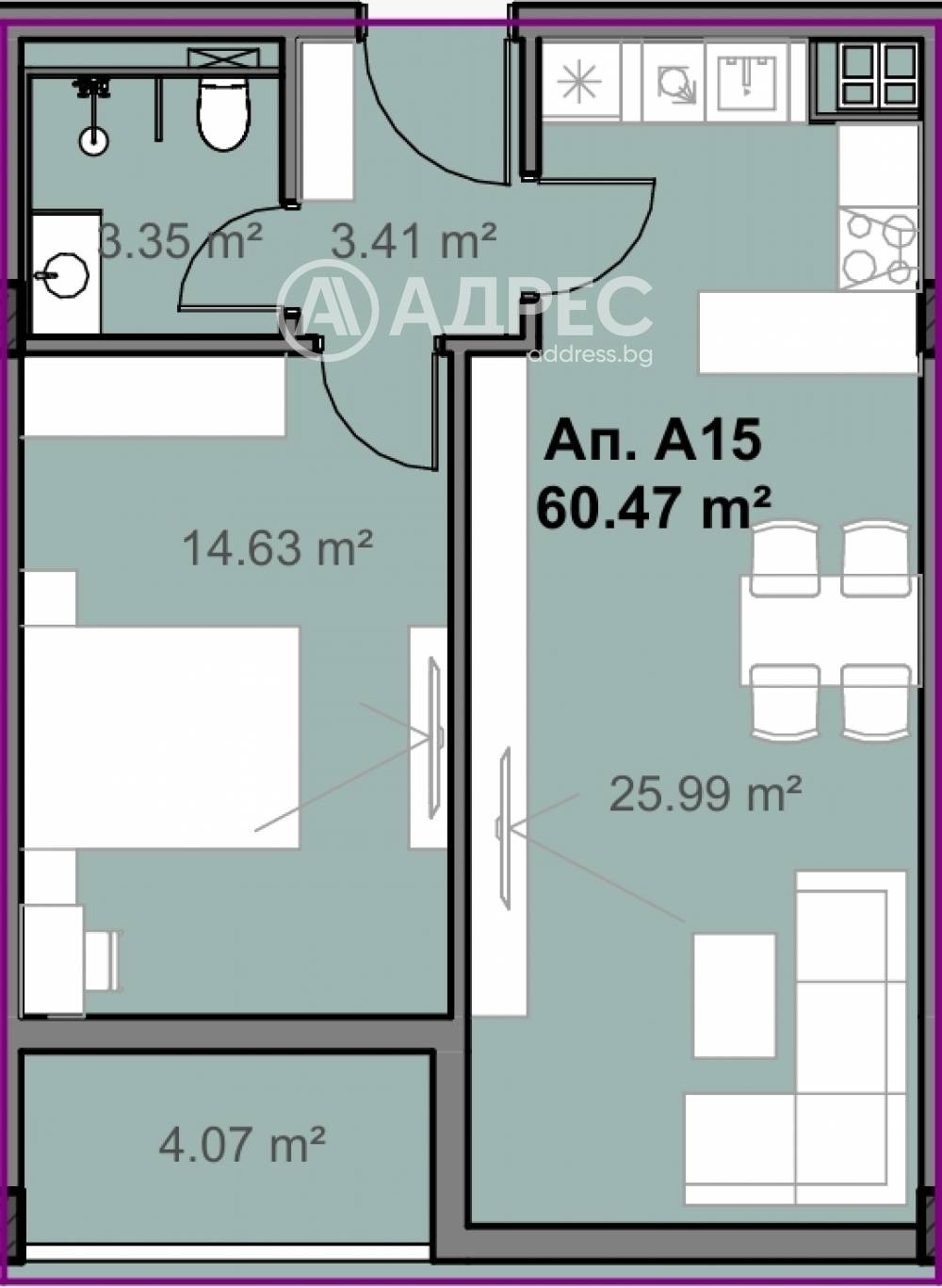 Продава 2-СТАЕН, гр. София, Свобода, снимка 3 - Апартаменти - 53982082