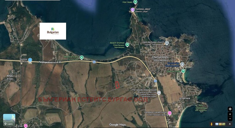 Продава ПАРЦЕЛ, гр. Черноморец, област Бургас