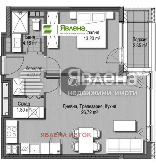 Продава 2-СТАЕН, гр. София, Кръстова вада, снимка 5 - Апартаменти - 54887630