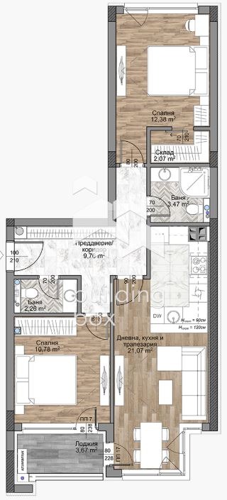 Till salu  2 sovrum Sofia , Mladost 4 , 92 kvm | 85366392 - bild [2]