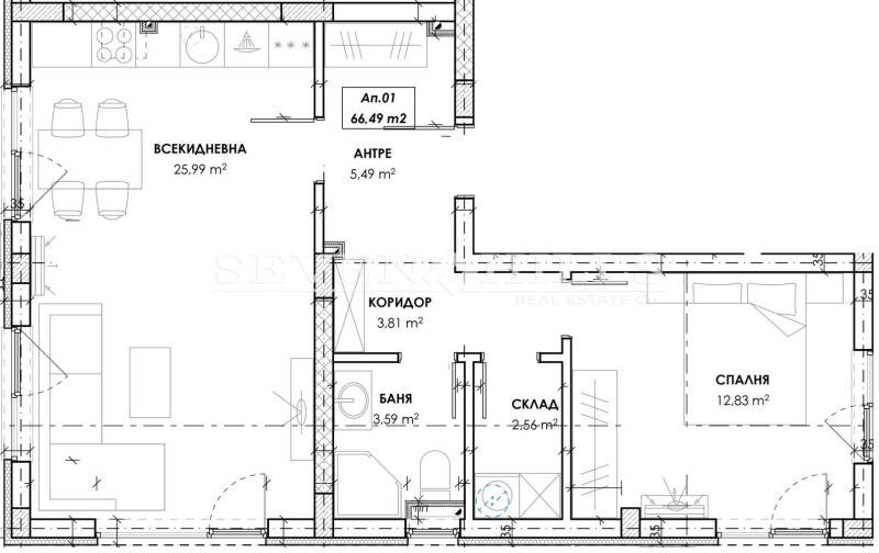 Te koop  1 slaapkamer Plovdiv , Christo Smirnenski , 77 m² | 59171510 - afbeelding [4]