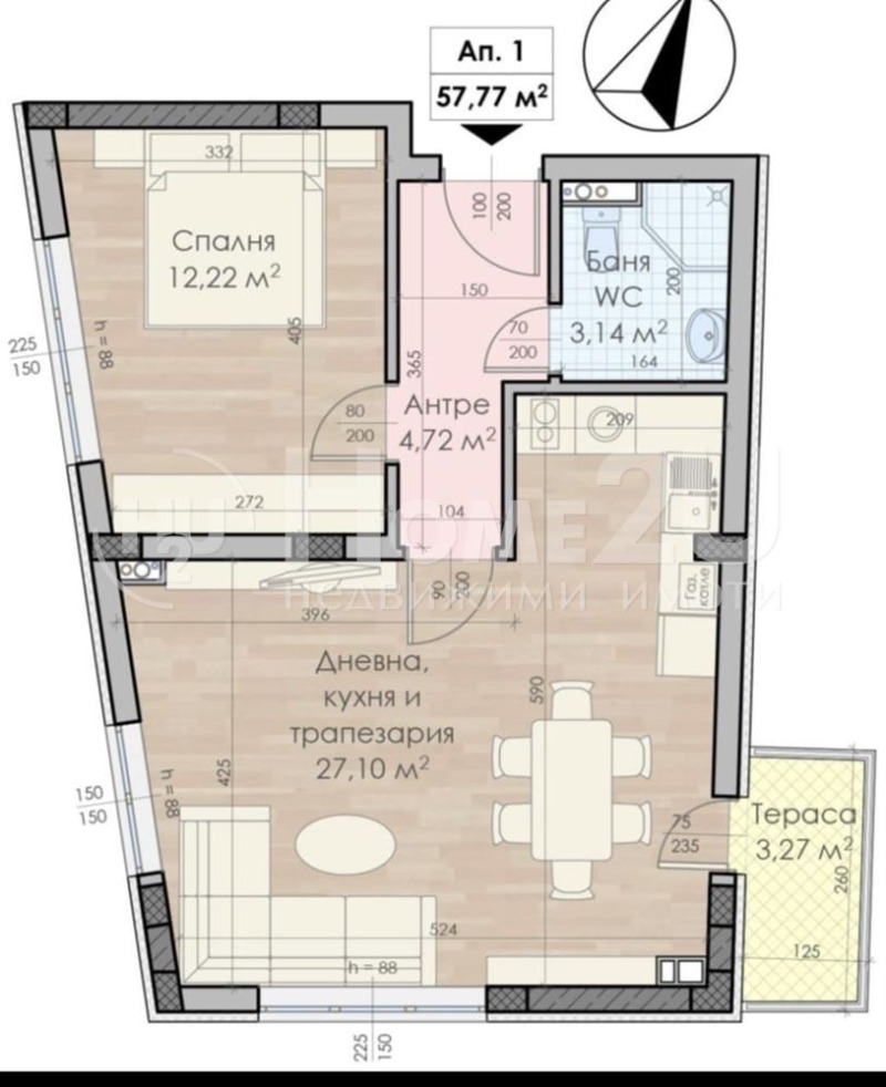 Satılık  1 yatak odası Sofia , Ovça kupel , 66 metrekare | 81645061 - görüntü [9]