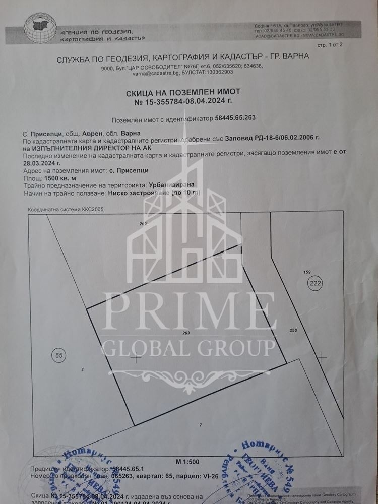 Продава ПАРЦЕЛ, с. Приселци, област Варна
